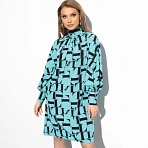 Платье Леди элегант (mint black). Состав: 95% п/э, 5% эластан