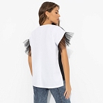 Футболка Загадочная собеседница. Состав: 65% п/э, 30% вискоза, 5% стрейч