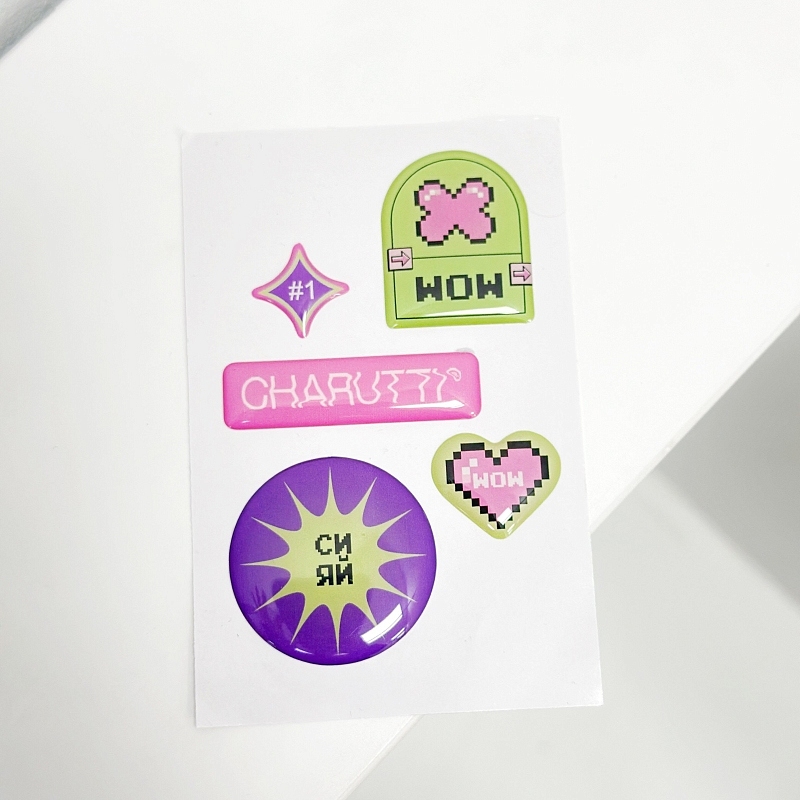 CHARUTTI Love (wow!). Состав: 5 объемных стикеров