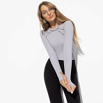 Лонгслив двусторонний Роковое признание (fashion grey). Состав: 65% п/э, 30% вискоза, 5% спандекс