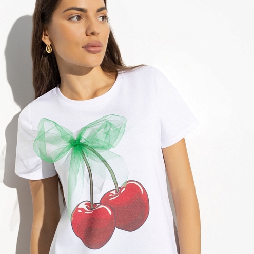 Футболка Манерная принцесса (cherries) 
