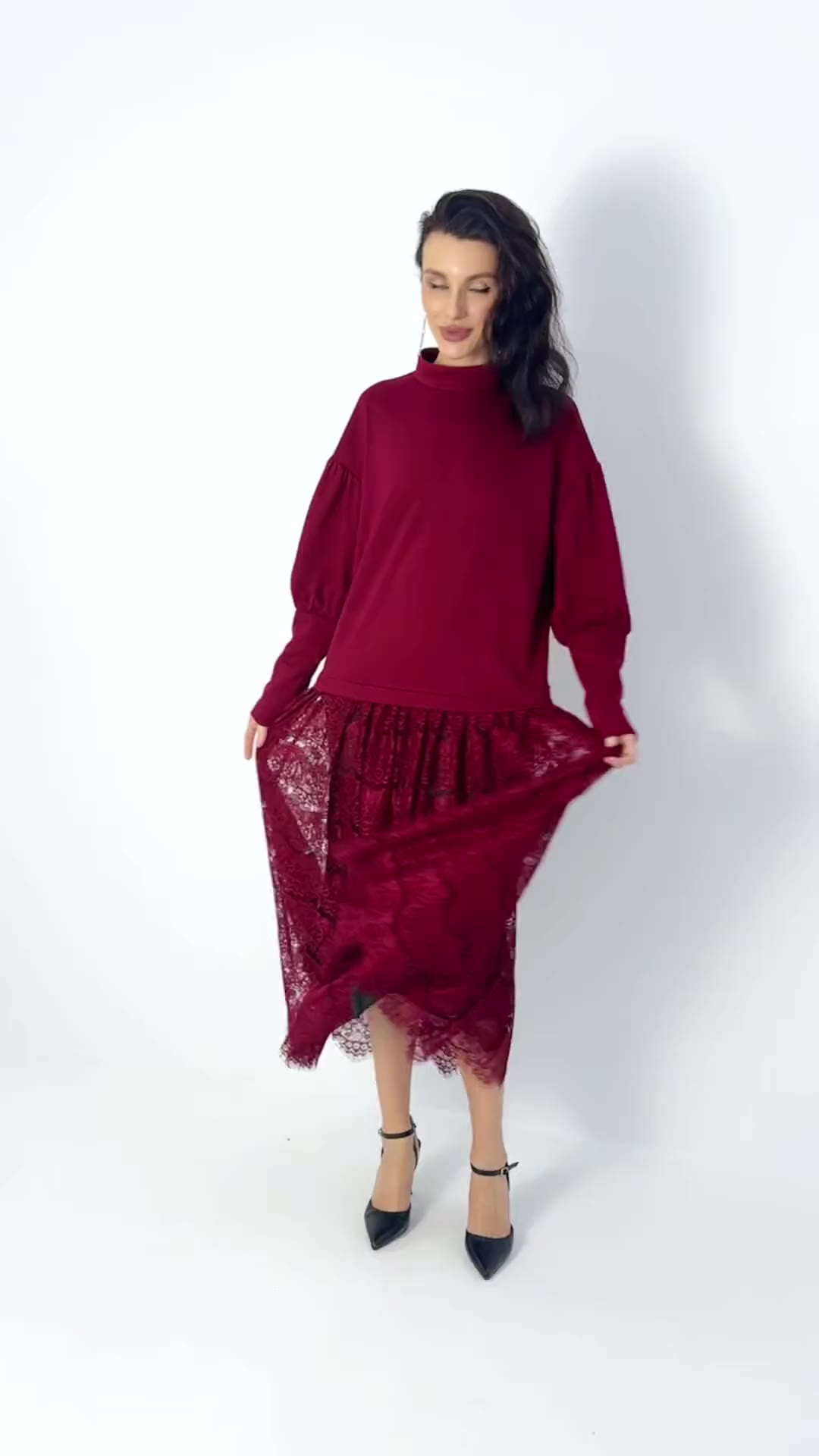 История в кружевах (бордо)