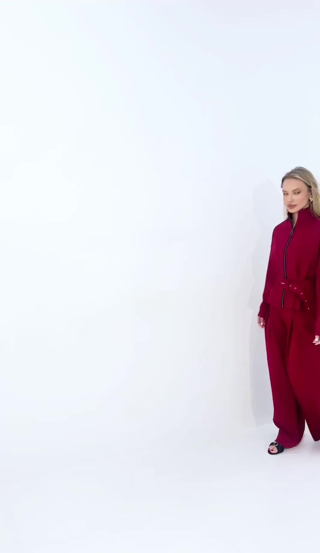 Так выглядит уверенность (бордо, 2 в 1, с поясом)