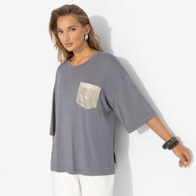 Футболка Красиво живу (серая)