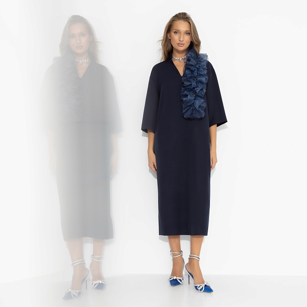 Платье Сияние глянца (синее)