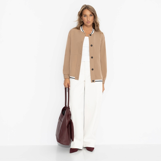 Бомбер Любуйся мной (бежевый)