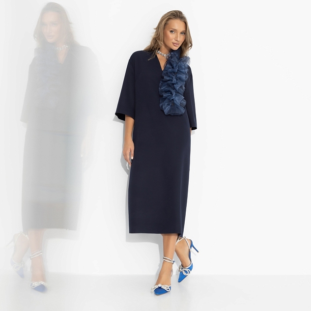 Платье Сияние глянца (синее)