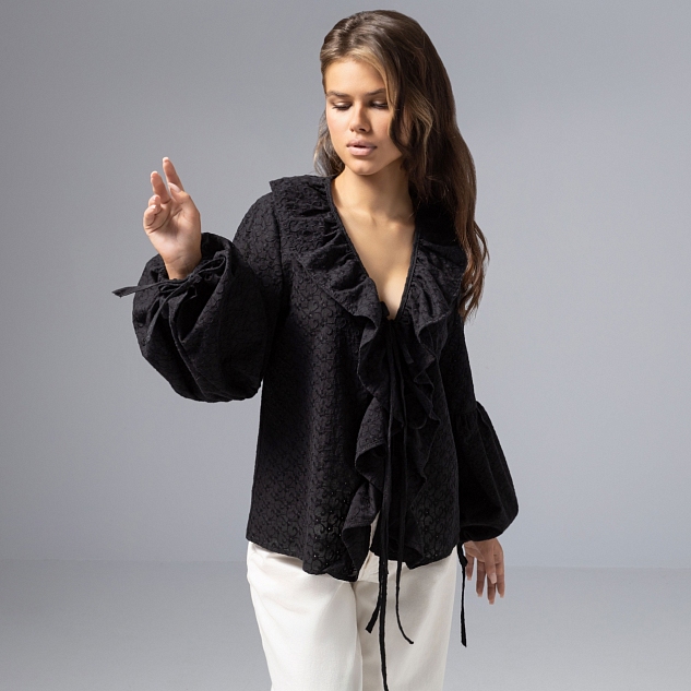 Блуза Пленительная грация (черная)