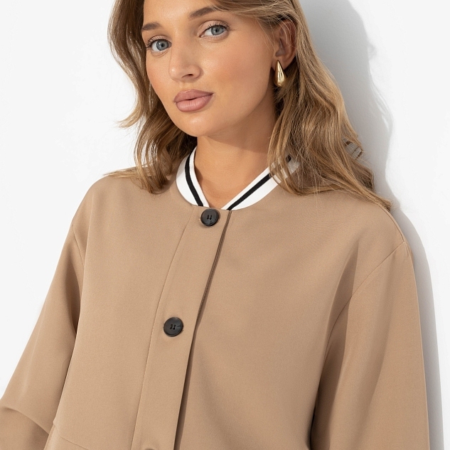 Бомбер Любуйся мной (бежевый)