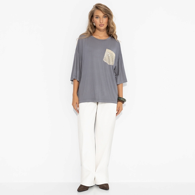 Футболка Красиво живу (серая)