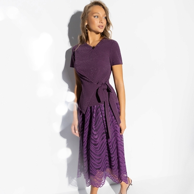 Костюм с юбкой Больше чем стиль (2 в 1, фиолетовый)