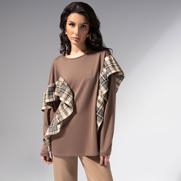 Лонгслив Гардеробная магия (коричневый)