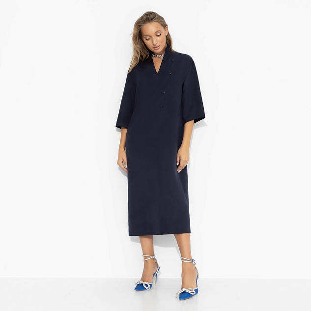 Платье Сияние глянца (синее)