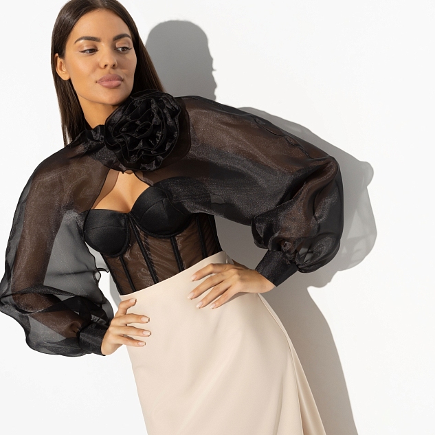 Болеро Деловой взгляд (lady, с брошкой)