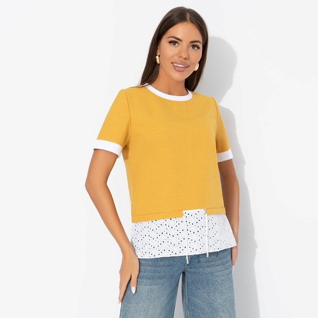 Футболка Романтика с перчинкой (горчичная)