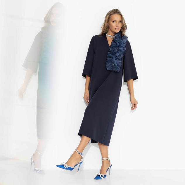 Платье Сияние глянца (синее)